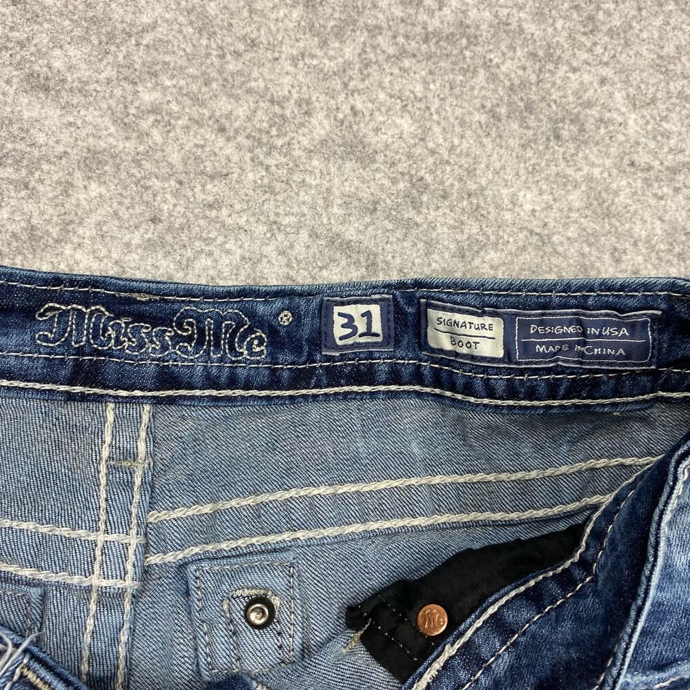 Miss Me Women's Straight Leg Jeans in Medium Blue Wash - Picture 11 of 16